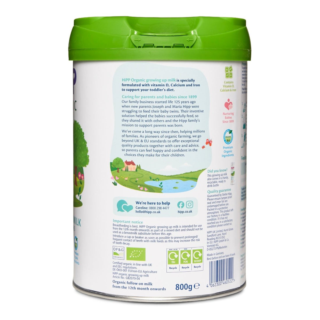 HiPP UK Stage 3 Organic Baby Formula from 1+ Year (800g) - Formuland