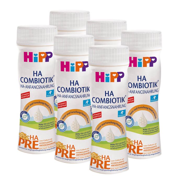 (6 Bottles) HiPP German HA Stage PRE Ready to Feed From Birth (200mlx6)