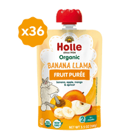 Holle Baby Food Pouches - Organic Fruit Puree - Banana Llama (USA Version) - Formuland