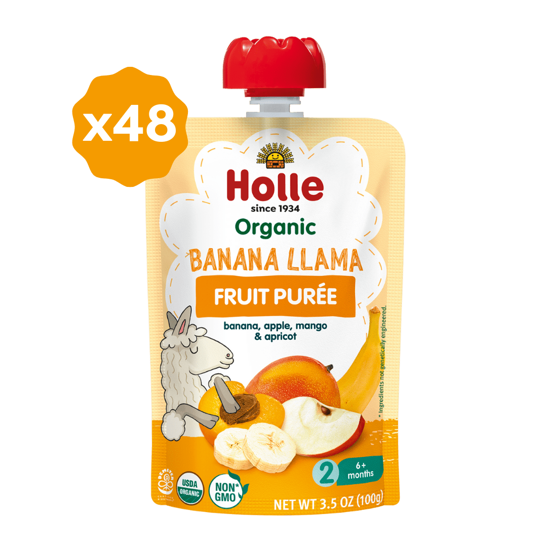Holle Baby Food Pouches - Organic Fruit Puree - Banana Llama (USA Version) - Formuland