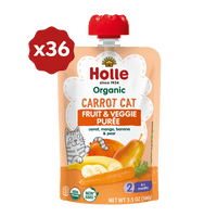 Holle Baby Food Pouches - Organic Fruit & Veggie Puree - Carrot Cat (USA Version) - Formuland
