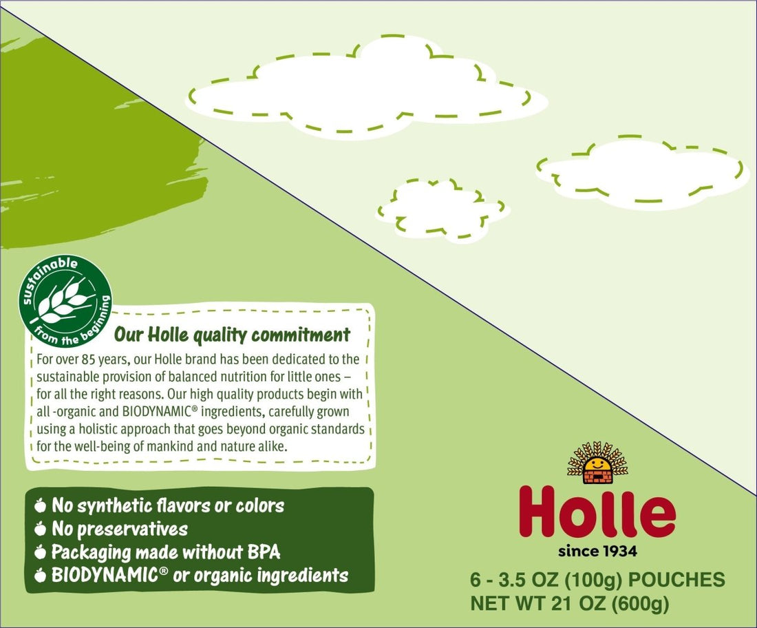 Holle Baby Food Pouches - Organic Fruit & Veggie Puree - Fennel Frog (USA Version) - Formuland