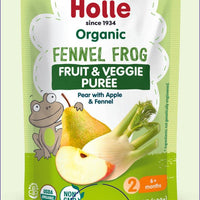 Holle Baby Food Pouches - Organic Fruit & Veggie Puree - Fennel Frog (USA Version) - Formuland