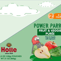 Holle Baby Food Pouches - Organic Fruit & Veggie Puree - Power Parrot (USA Version) - Formuland