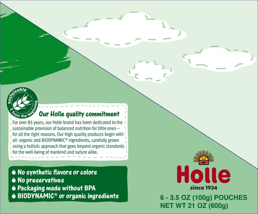 Holle Baby Food Pouches - Organic Fruit & Veggie Puree - Power Parrot (USA Version) - Formuland