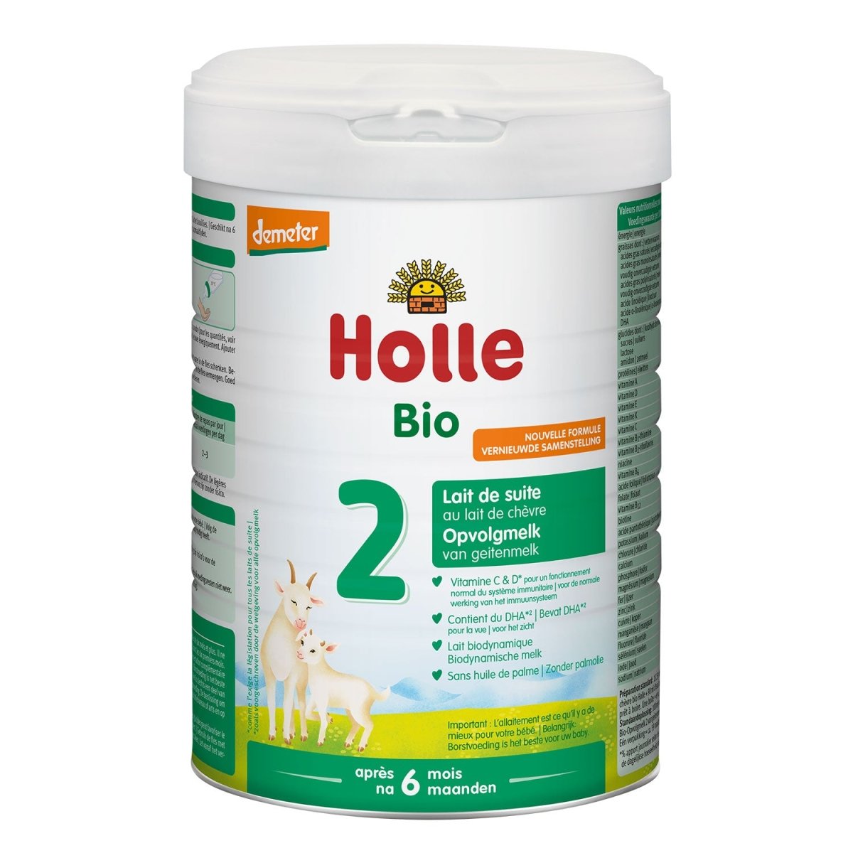 Holle Dutch Goat Milk Formula Stage 2 – 800g can for babies 6 to 10 months old