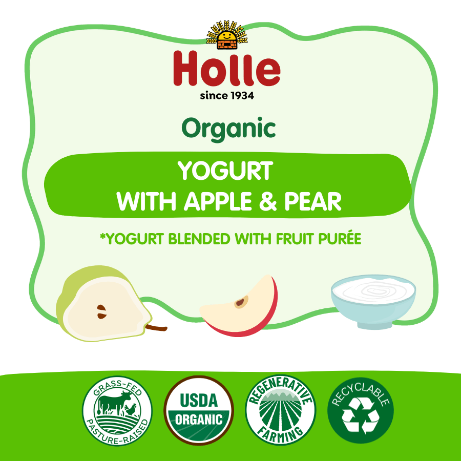 Holle Organic Apple & Pear Yogurt Pouches - Formuland