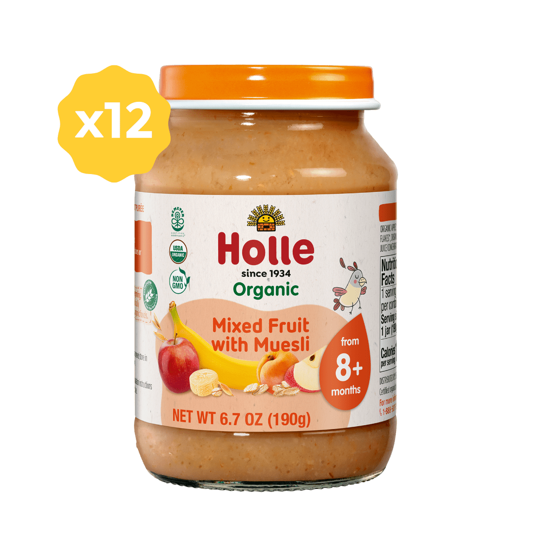 Holle Organic Baby Food Jar - Mixed Fruit with Muesli - 12 Jars - Formuland