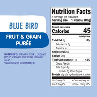Holle Organic Blue Bird - Fruit & Grain Purée Pouches - Formuland
