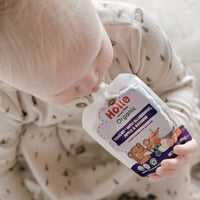 Holle Organic Blueberries, Apple & Banana Yogurt Pouches - Formuland