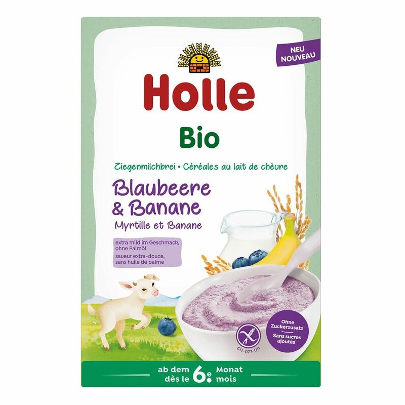 Holle Organic Goat Milk Porridge with Blueberry & Banana - 6 Months+ (200g) - Formuland