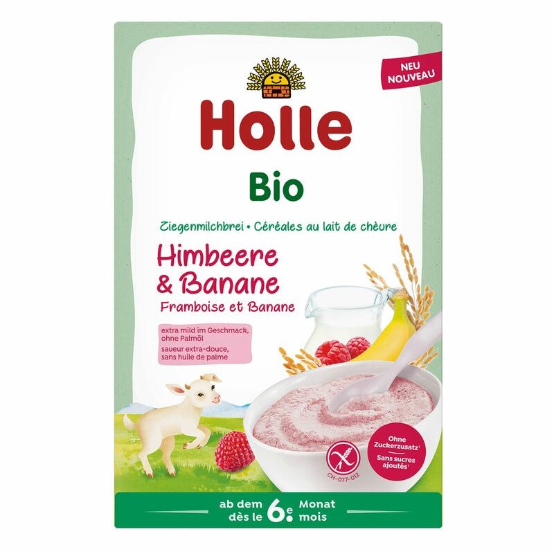 Holle Organic Goat Milk Porridge with Raspberry & Banana - 6 Months+ (200g) - Formuland