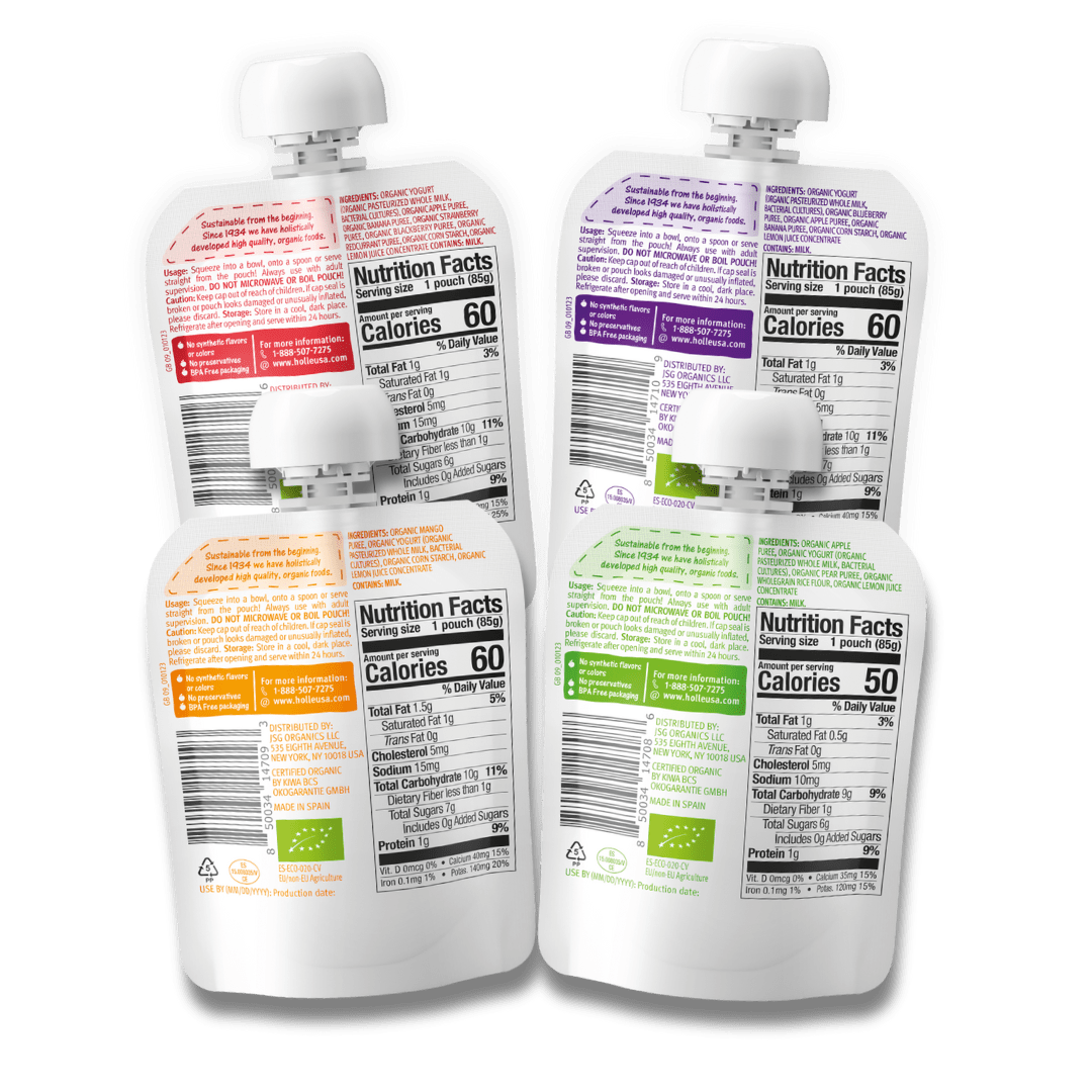 Holle Organic Grass - Fed Yogurt Variety Pack – No Added Sugar, Non - GMO Baby Snack (USA Version) - Formuland