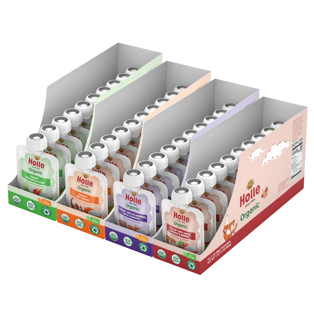 Holle Organic Grass - Fed Yogurt Variety Pack – No Added Sugar, Non - GMO Baby Snack (USA Version) - Formuland