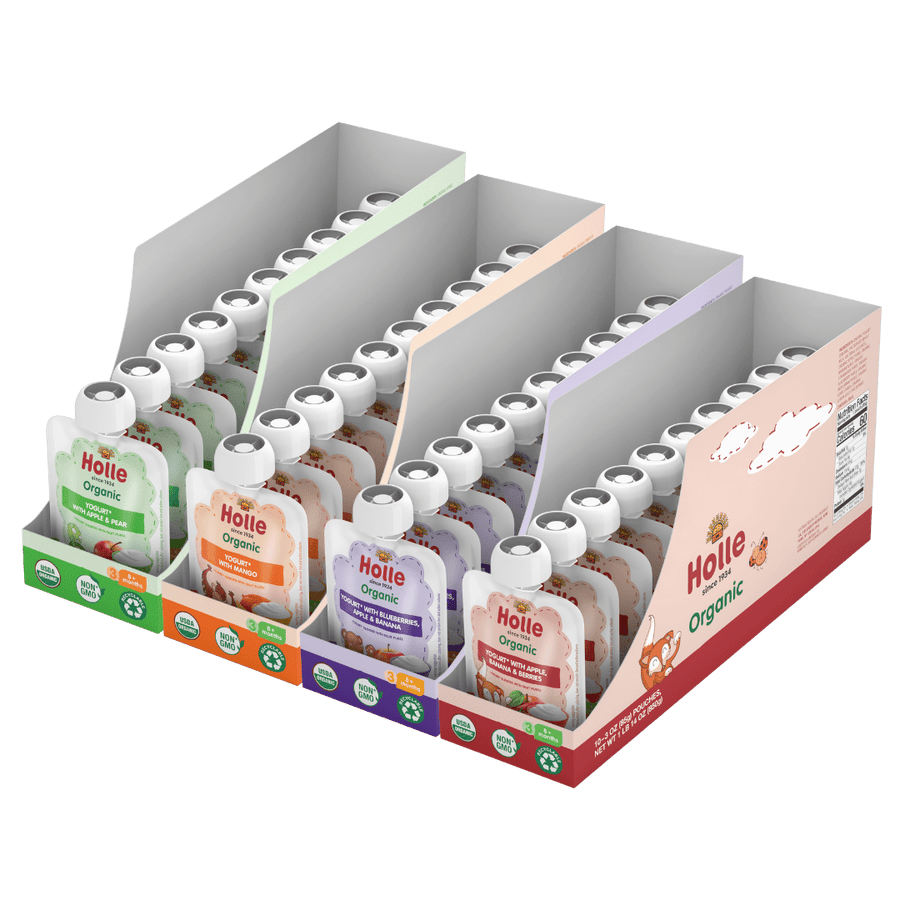 Holle Organic Grass - Fed Yogurt Variety Pack – No Added Sugar, Non - GMO Baby Snack (USA Version) - Formuland