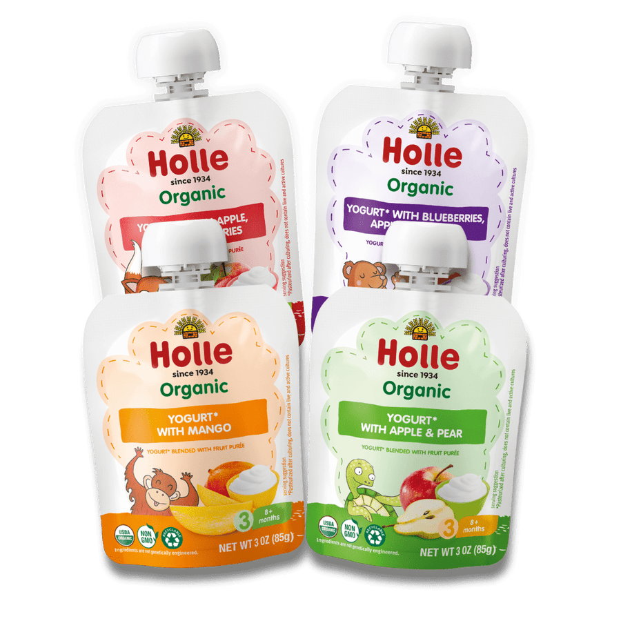 Holle Organic Grass - Fed Yogurt Variety Pack – No Added Sugar, Non - GMO Baby Snack (USA Version) - Formuland