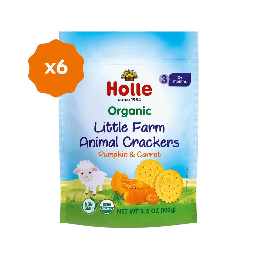 Holle Organic Little Farm Animal Crackers - Pumpkin & Carrot (USA Version) - Formuland