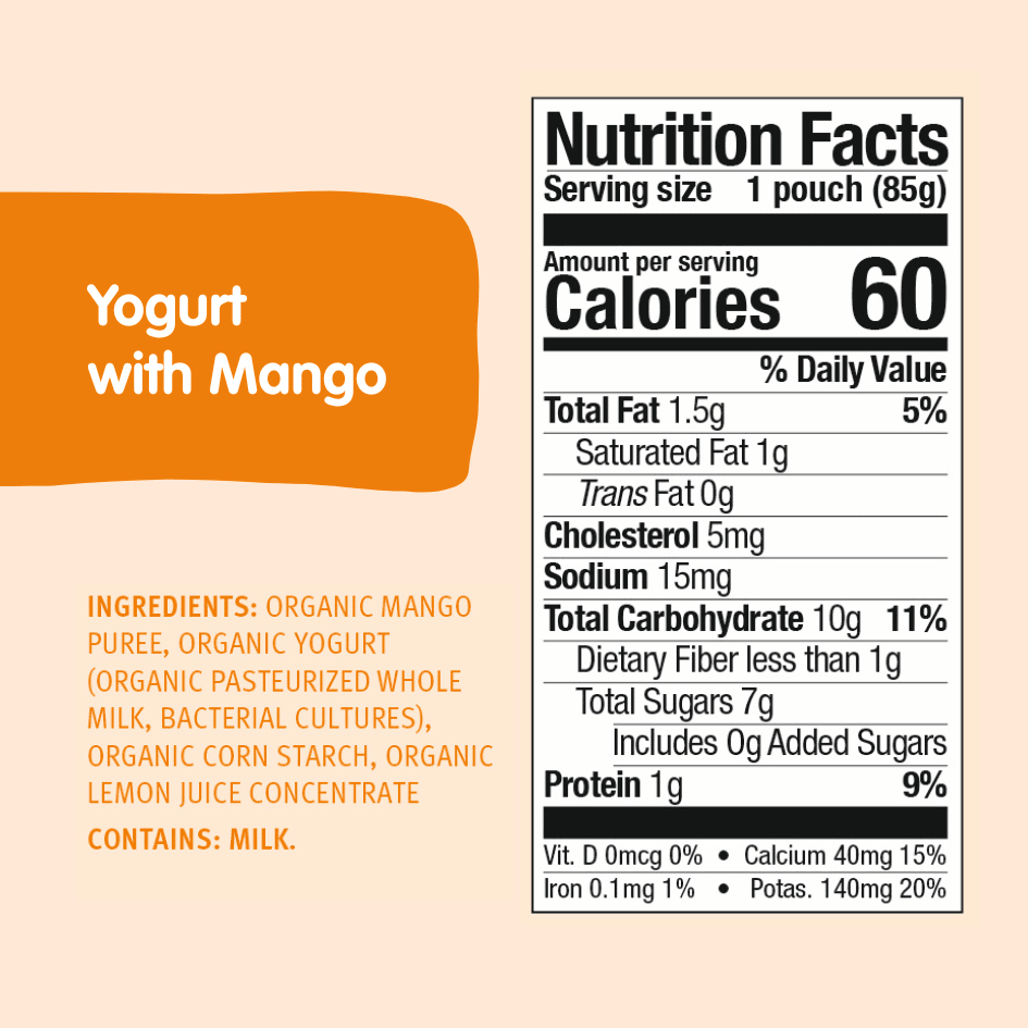 Holle Organic Mango Yogurt Pouch – 85g - Formuland