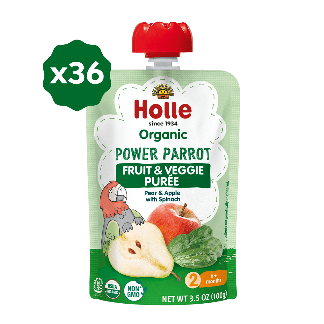Holle Organic Power Parrot - Fruit & Veggie Purée Pouches - Formuland