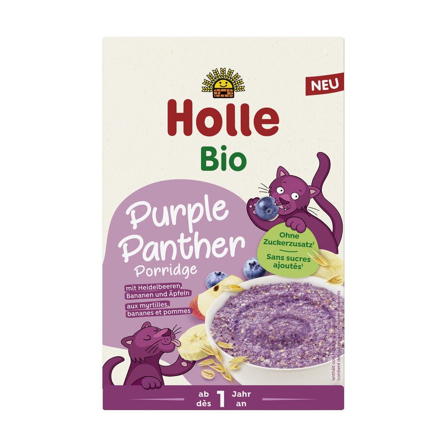 Holle Organic Purple Panther Porridge with Blueberries, Bananas, & Apples (200g) - Formuland