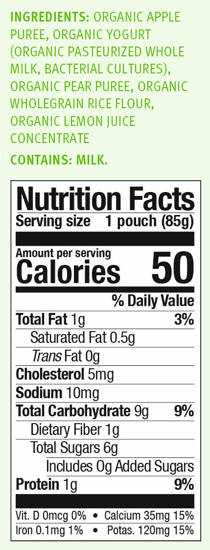 Holle Organic Yogurt Pouches - Apple & Pear - 10 Pack (USA Version) - Formuland