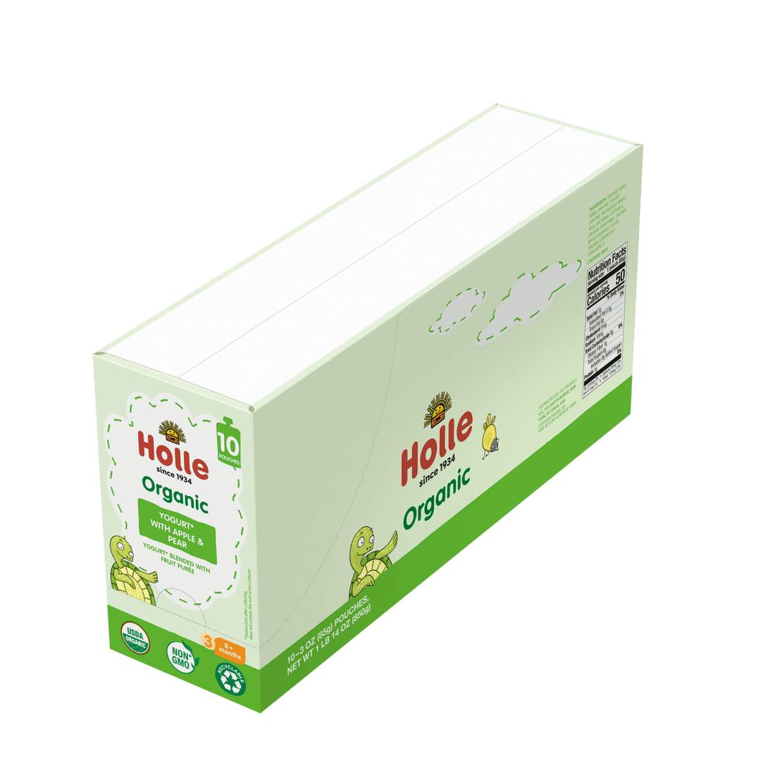Holle Organic Yogurt Pouches - Apple & Pear - 10 Pack (USA Version) - Formuland