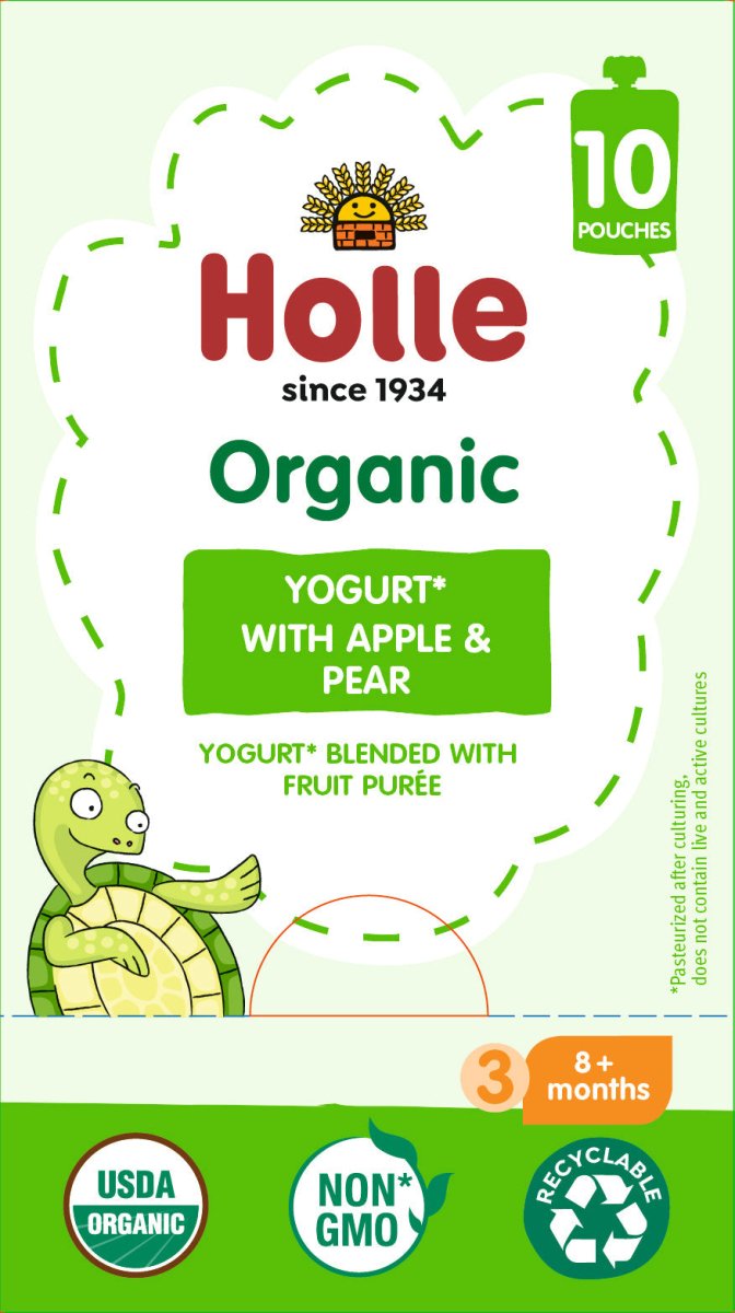 Holle Organic Yogurt Pouches - Apple & Pear - 10 Pack (USA Version) - Formuland