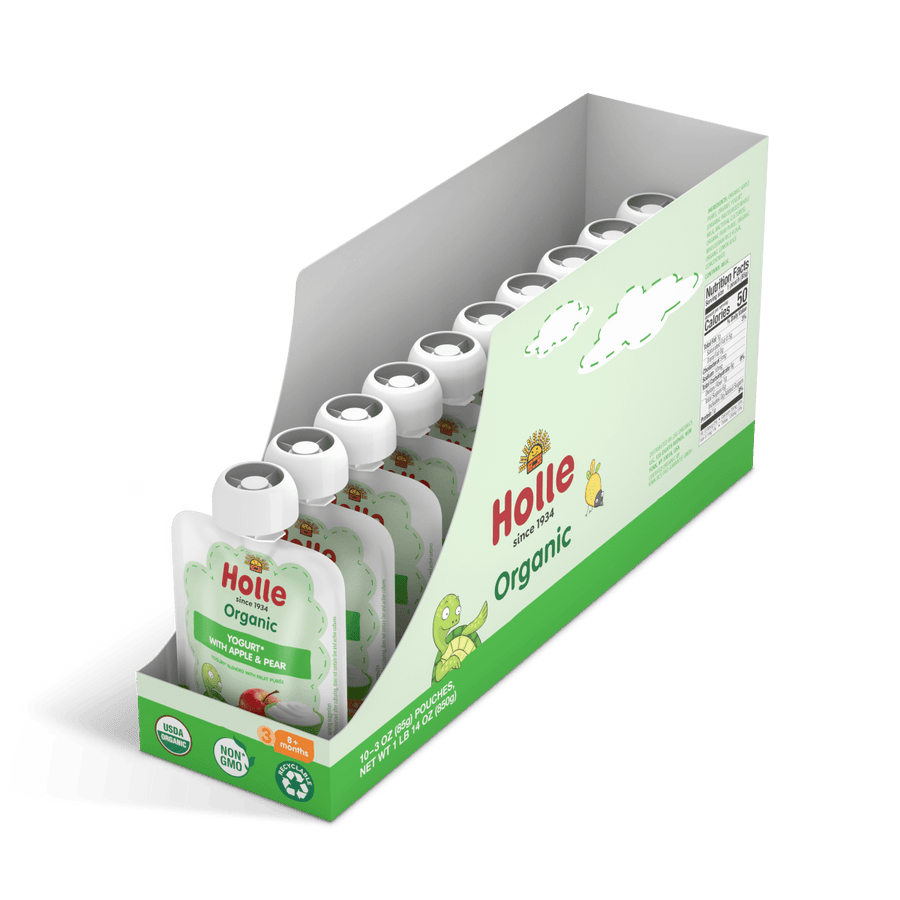 Holle Organic Yogurt Pouches - Apple & Pear - 10 Pack (USA Version) - Formuland