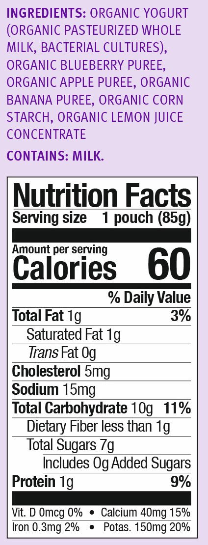 Holle Organic Yogurt Pouches - Blueberries, Apple & Banana - 10 Pack (USA Version) - Formuland
