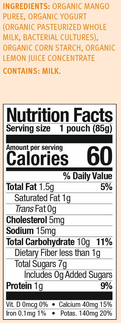 Holle Organic Yogurt Pouches - Mango - 10 Pack (USA Version) - Formuland
