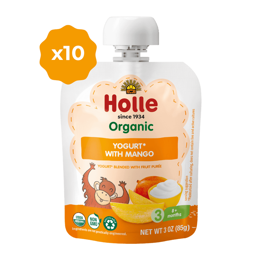 Holle Organic Yogurt Pouches - Mango - 10 Pack (USA Version) - Formuland