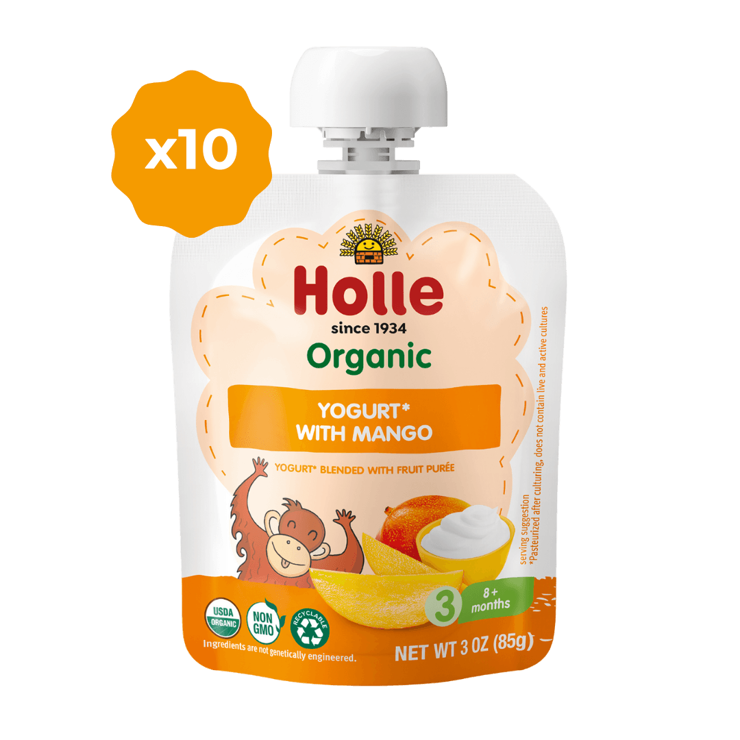 Holle Organic Yogurt Pouches - Mango - 10 Pack (USA Version) - Formuland