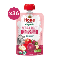 Holle Organic Zebra Beet - Fruit & Veggie Purée Pouches - Formuland