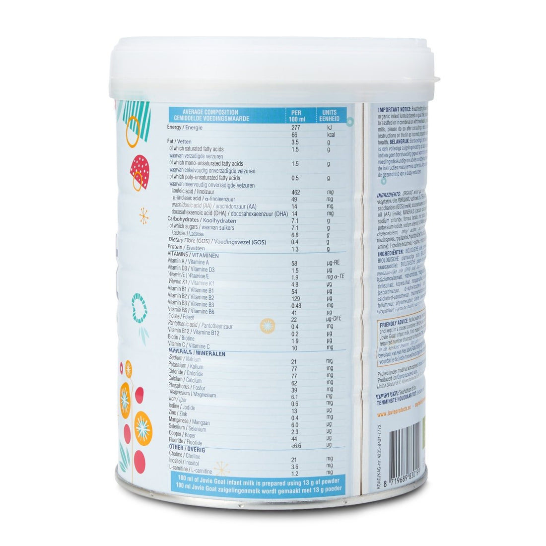 Jovie Goat Milk Formula Stage 1 (800g) - Formuland