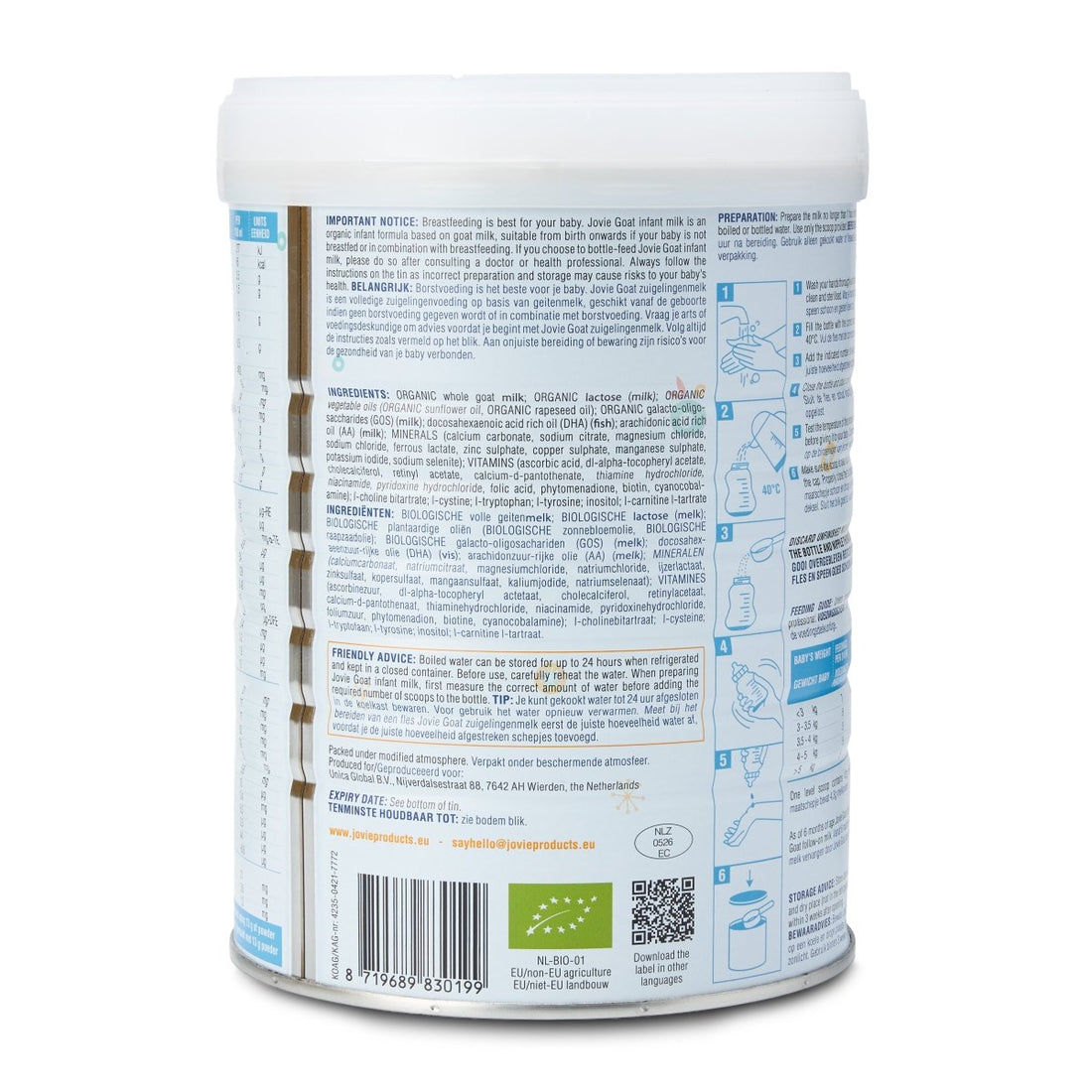 Jovie Goat Milk Formula Stage 1 (800g) - Formuland