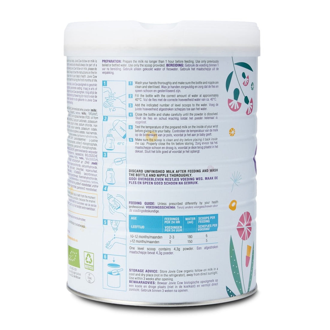 Jovie Organic Cow Milk Formula Stage 3 (800g) - Formuland