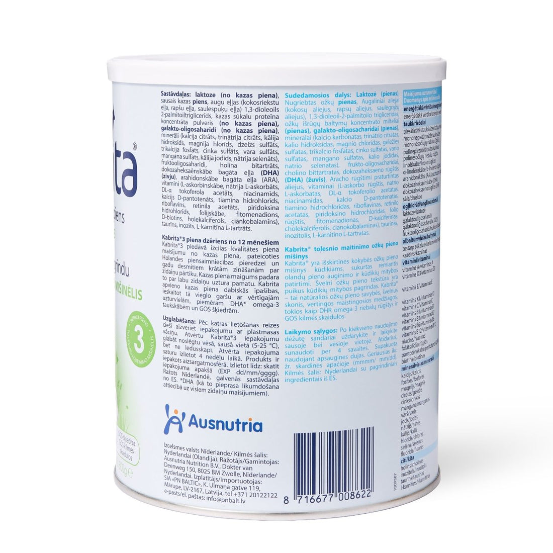 Kabrita Stage 3 Goat Milk Toddler Formula (800g) - Formuland