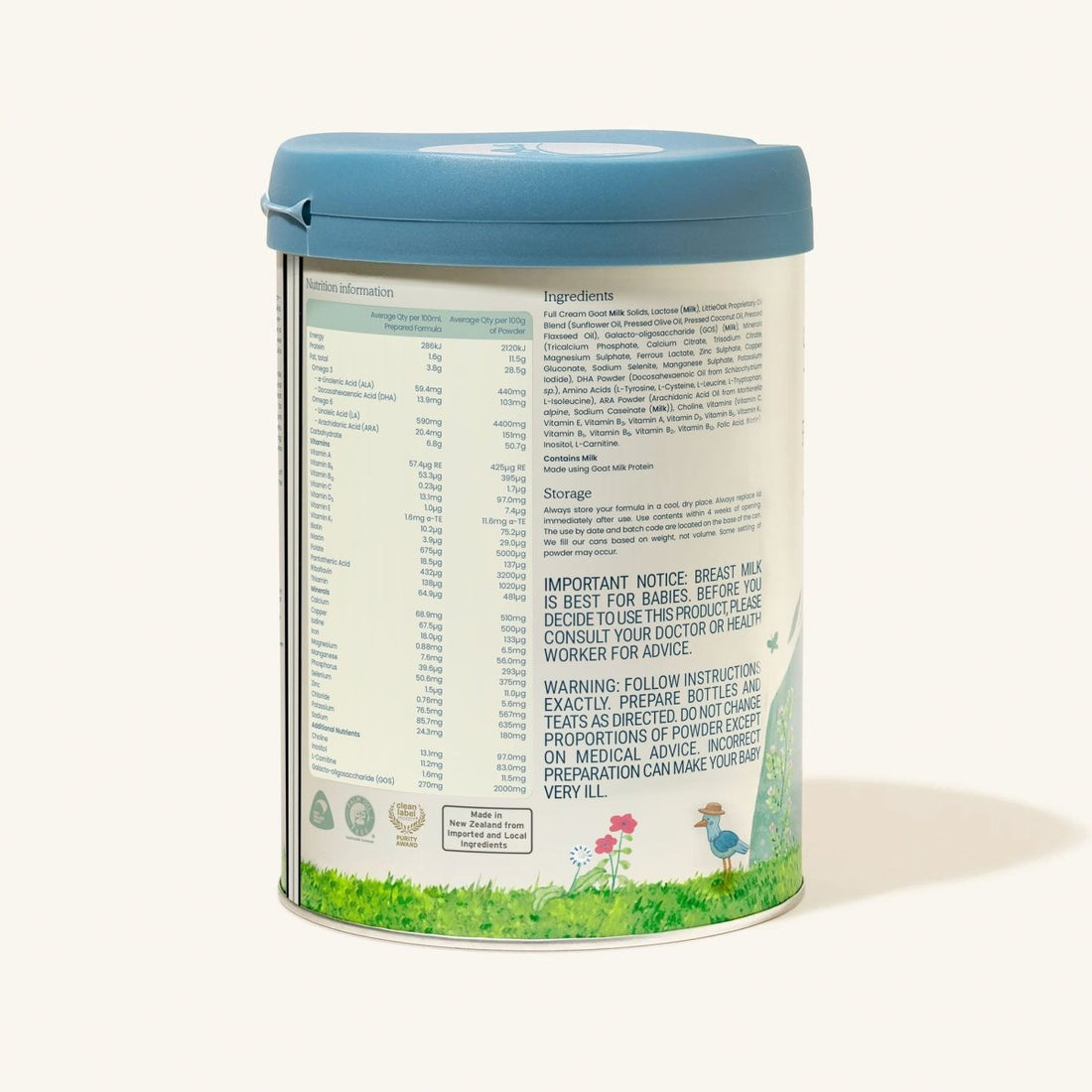 LittleOak Natural Goat Milk Follow - On Formula with Olive Oil – Stage 2 (800g) - Formuland
