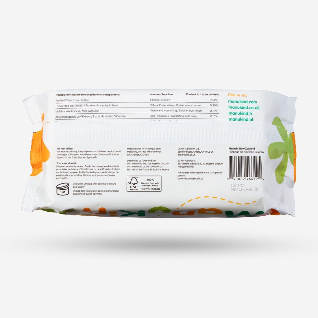 Manuka Honey Infused Moisturizing Wipes - Formuland