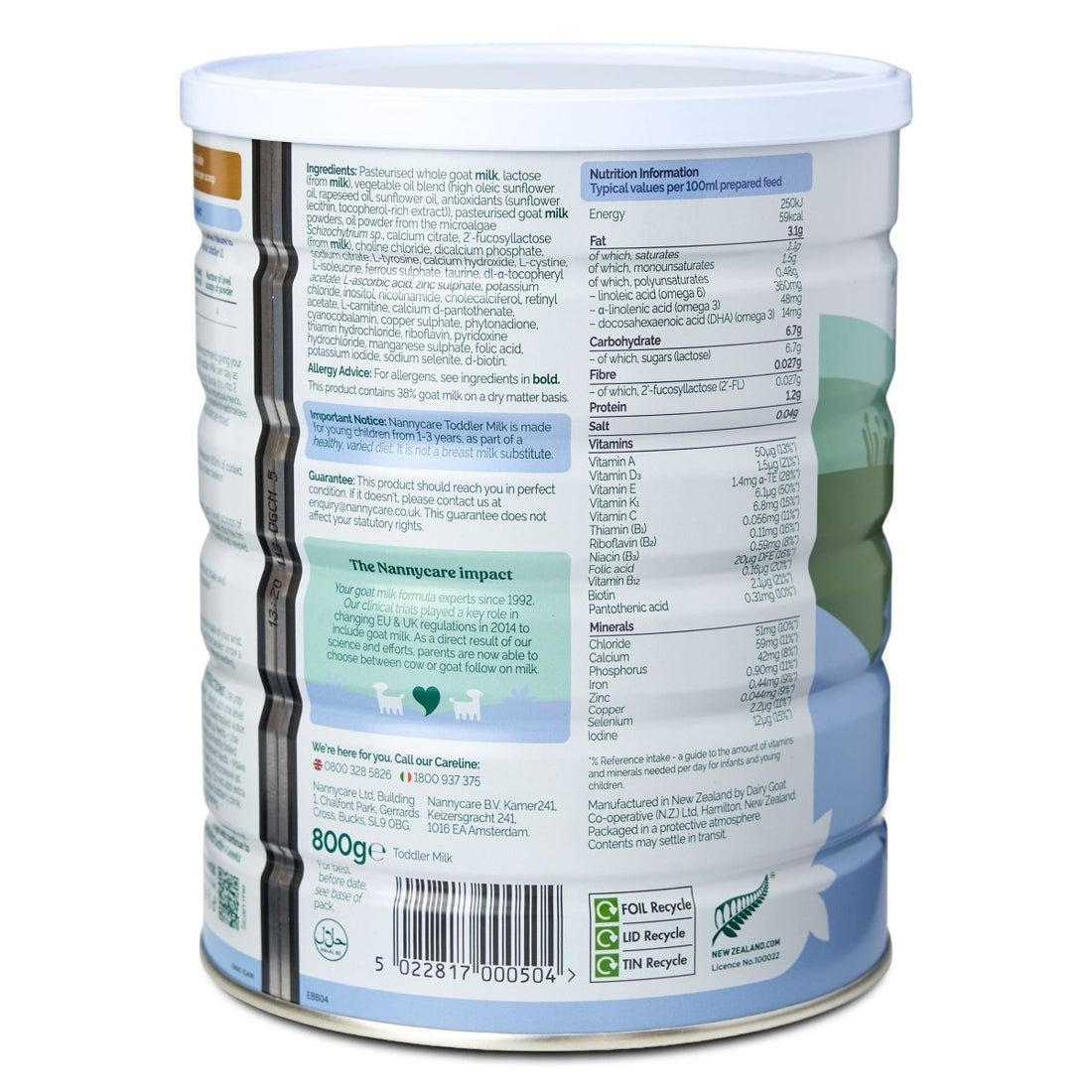Nanny Care Stage 3 Goat Milk Formula (800g) - Formuland
