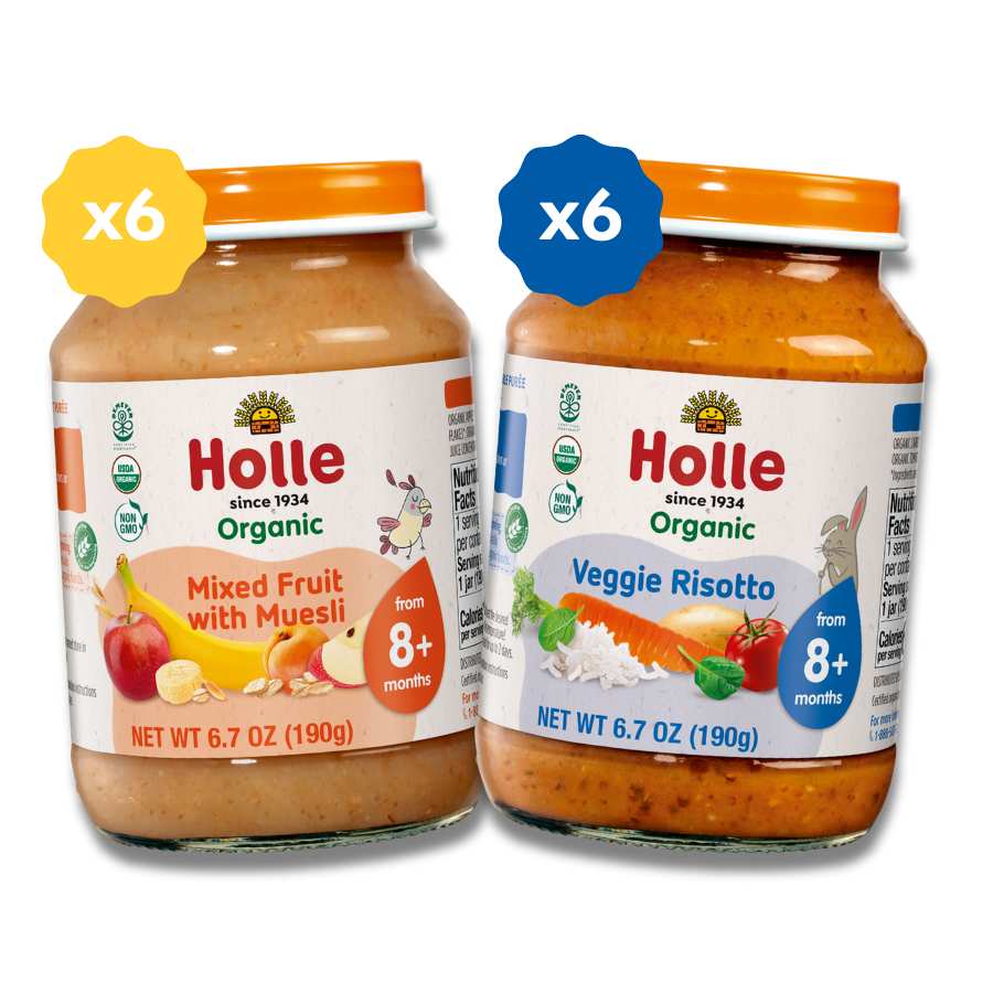 Sweet & Savory Jars Bundle: Mixed Fruit w/ Muesli Jars, Veggie Risotto Jars - Formuland