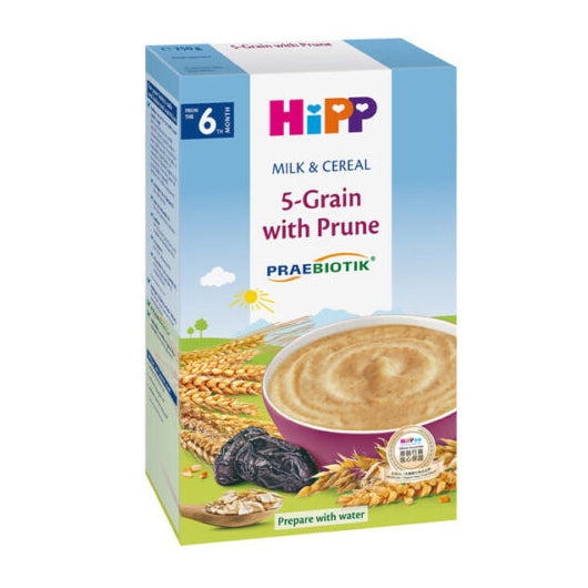 HiPP Organic 5-Grain with Prune Milk & Cereal from 6 months (250g)