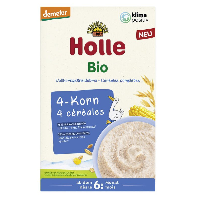 Holle Organic 4-Grain Whole meal Baby Porridge from 6 Months (250g)